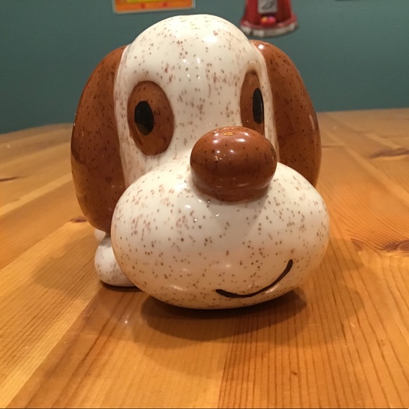 VINTAGE PUPPY KITSCHY PLANTER-HE’S SPECKLED & SMILEY! - Picture 5 of 10